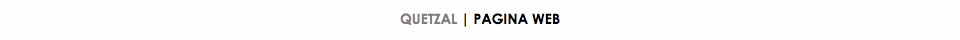 QUETZAL | PAGINA WEB