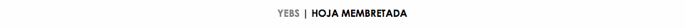 YEBS | HOJA MEMBRETADA